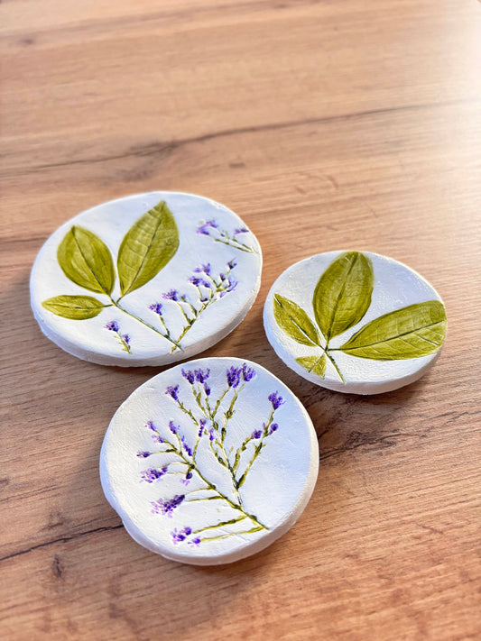 Argilla di Sicilia - Piattini Gypsophilia viola