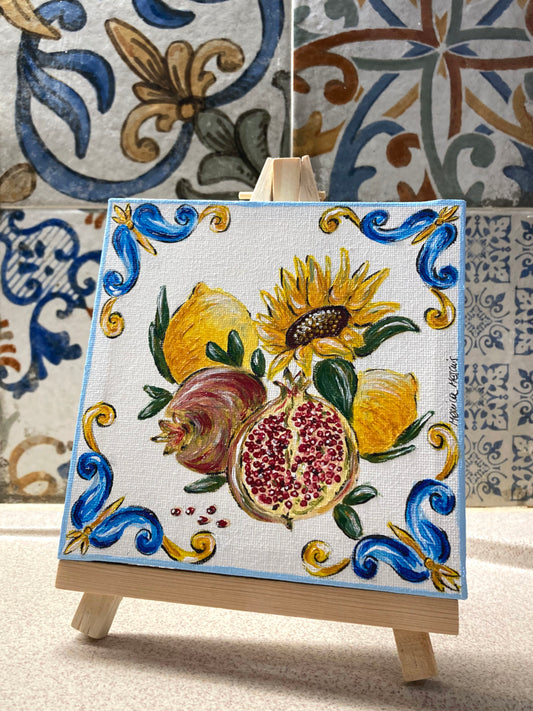 Acrilici di Sicilia - Minitela Girasole