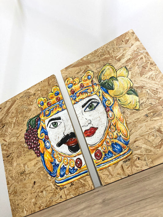 Acrilico di Sicilia - Testa di Moro Iddu