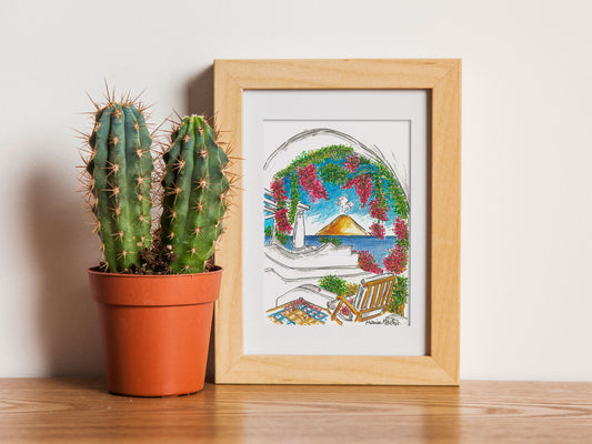 Acquerello di Sicilia - Stromboli da Panarea