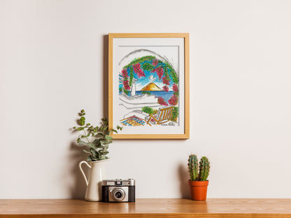 Acquerello di Sicilia - Stromboli da Panarea